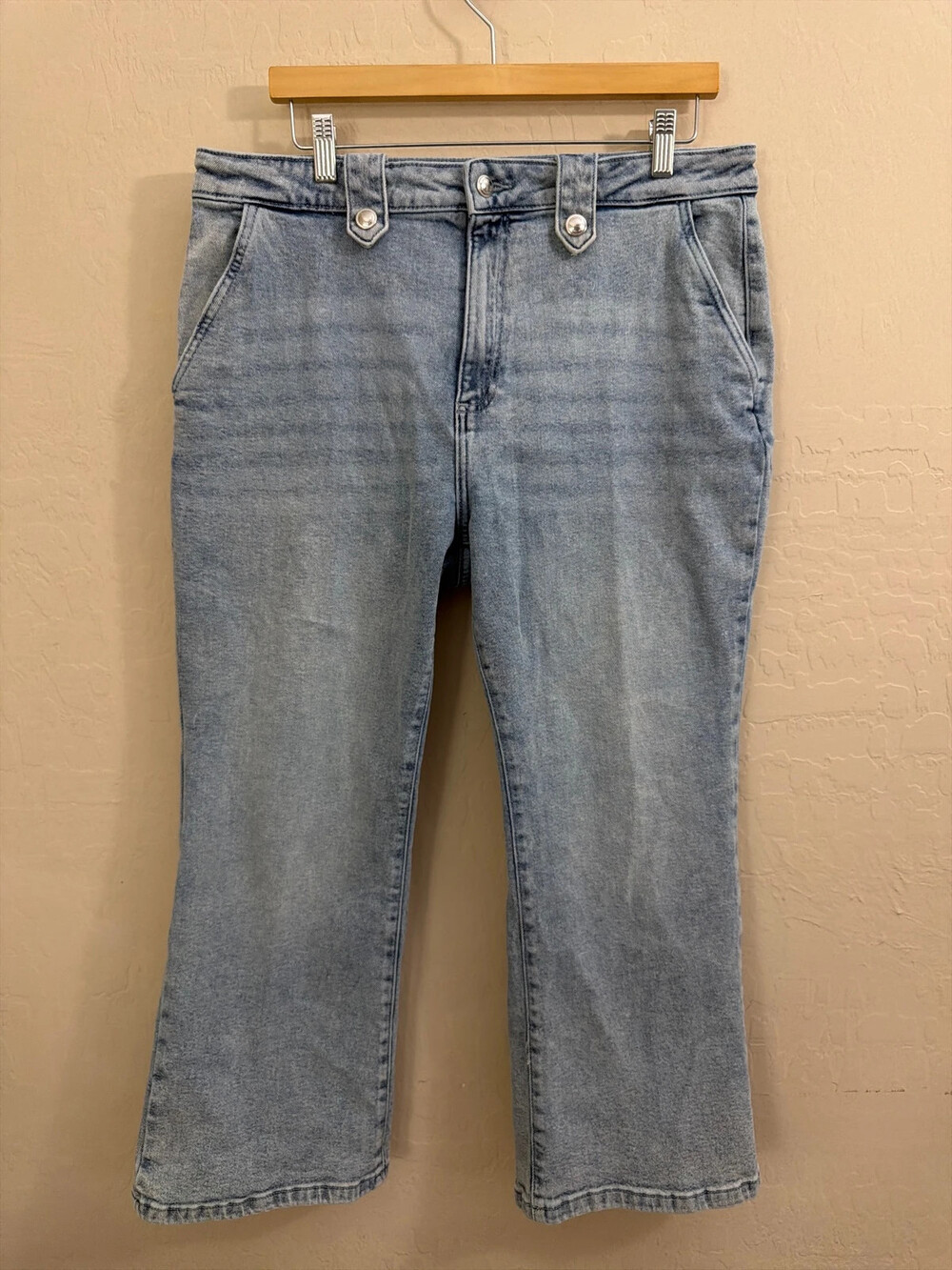 Michael Kors Light Blue Cropped Denim Pants, Sz 14